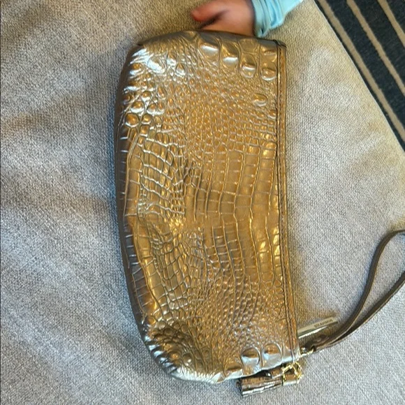 Brahmin Gold Crocodile Embossed Clutch - Picture 4 of 5
